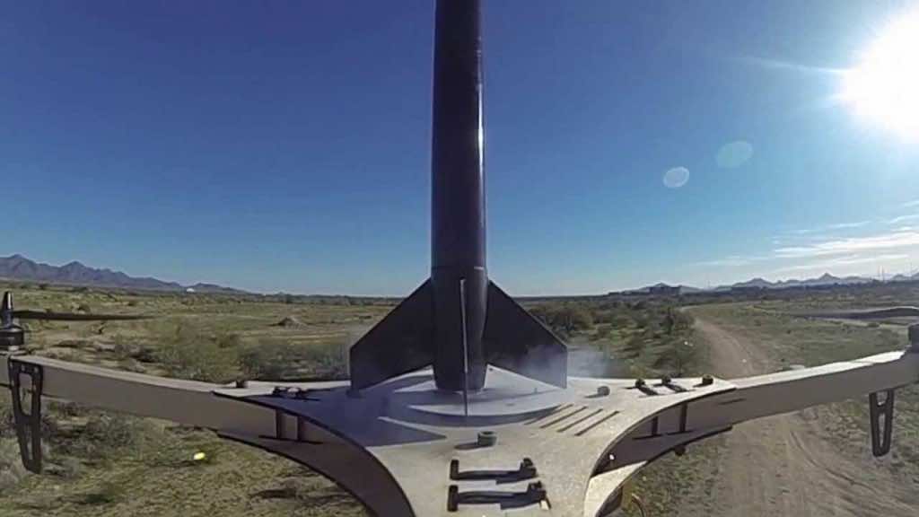 Guy Invents A QuadCopter That Can Launch Rockets While Airb