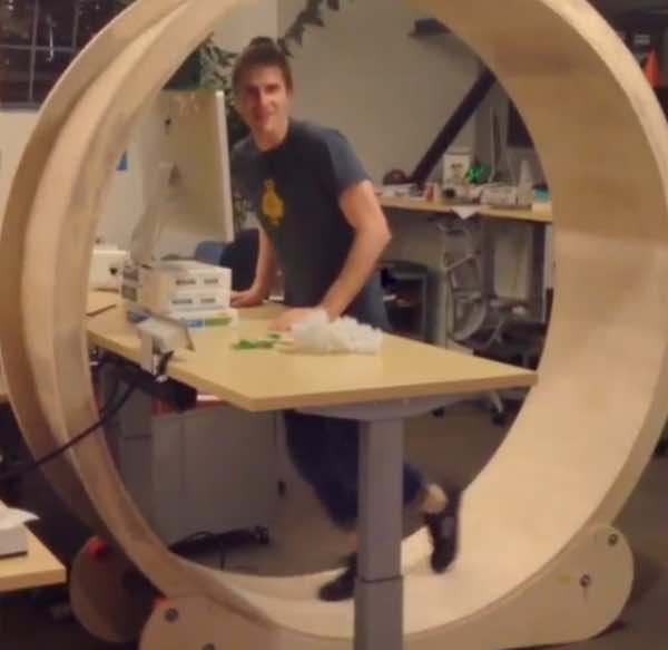 This Hamster Wheel Standing Desk Helps You Stay Fit At Work