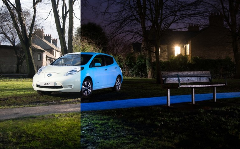 Nissan Glow-in-the-dark Electric Leaf is Amazing