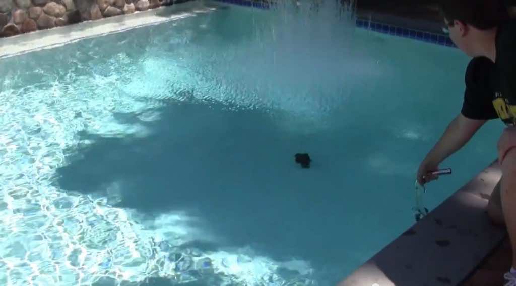 Cold Ice In Swimming Pool