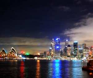 Sydney Harbour bei Nacht Wallpaper