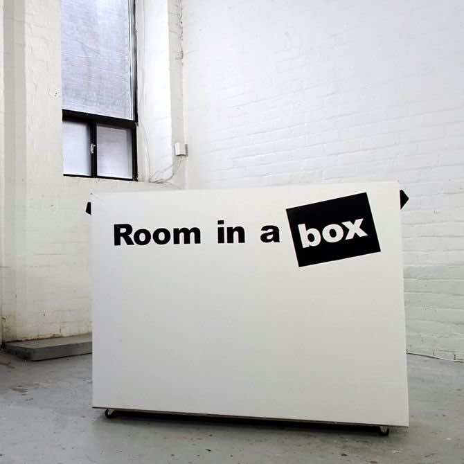 Room-in-a-Box cardboard bedroom pops up in 30 minutes4