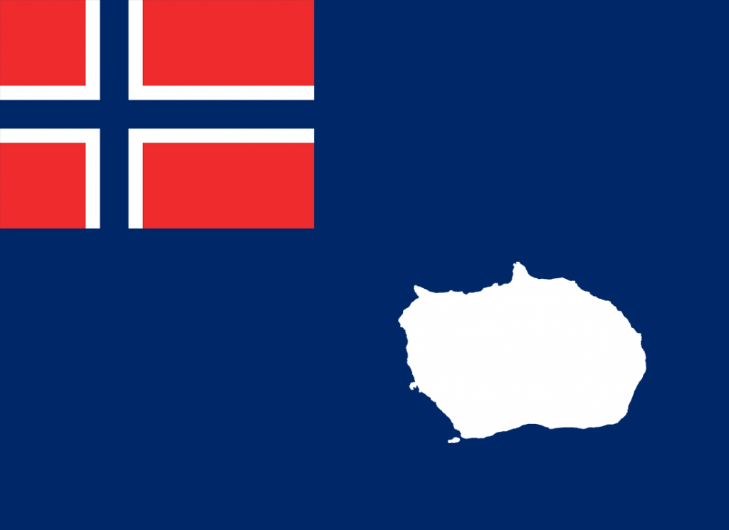 Flag Of Bouvet Island - An Uninhabited Volcanic Island