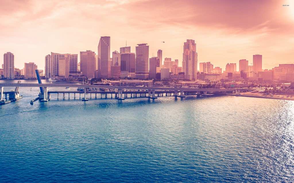 Miami Wallpapers: The City Skyline Across The Beach