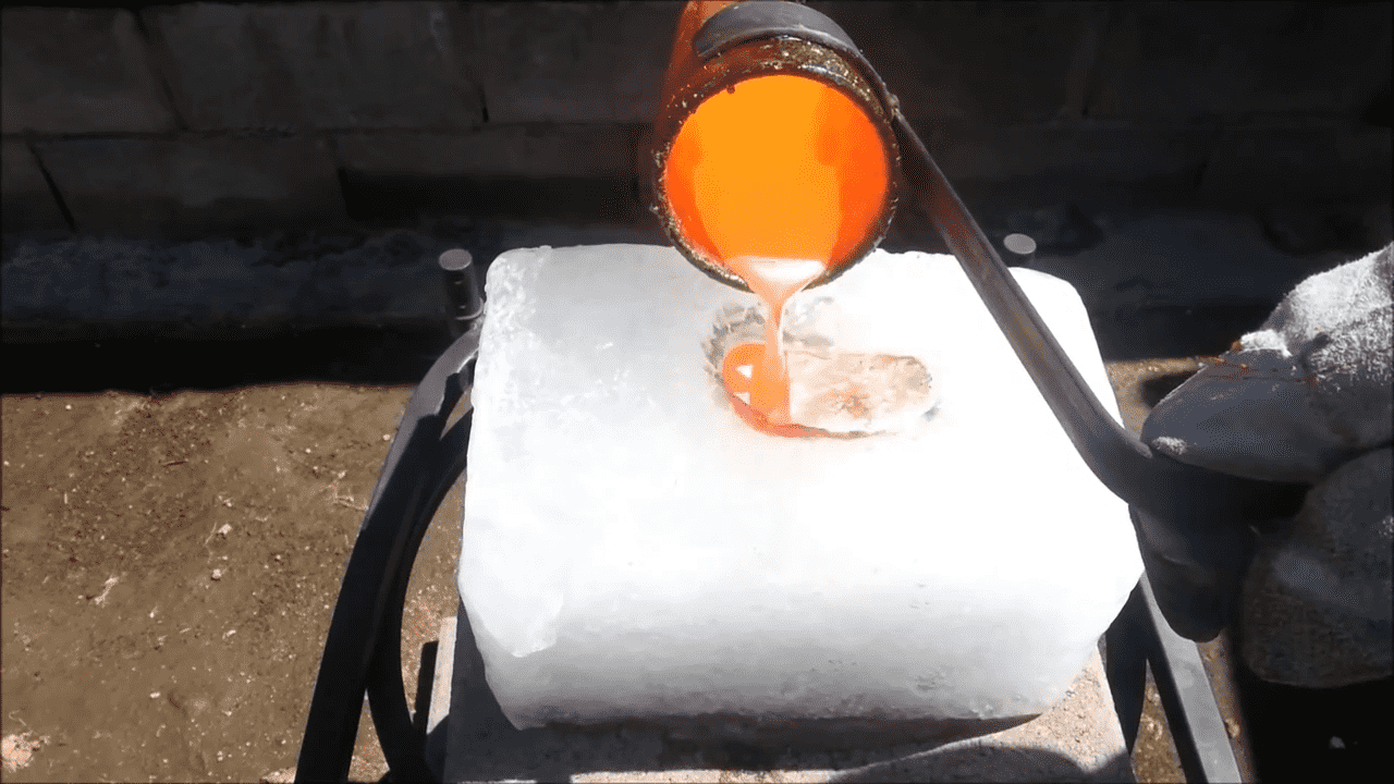 This Is What Happens When Molten Copper Meets Ice  (4)