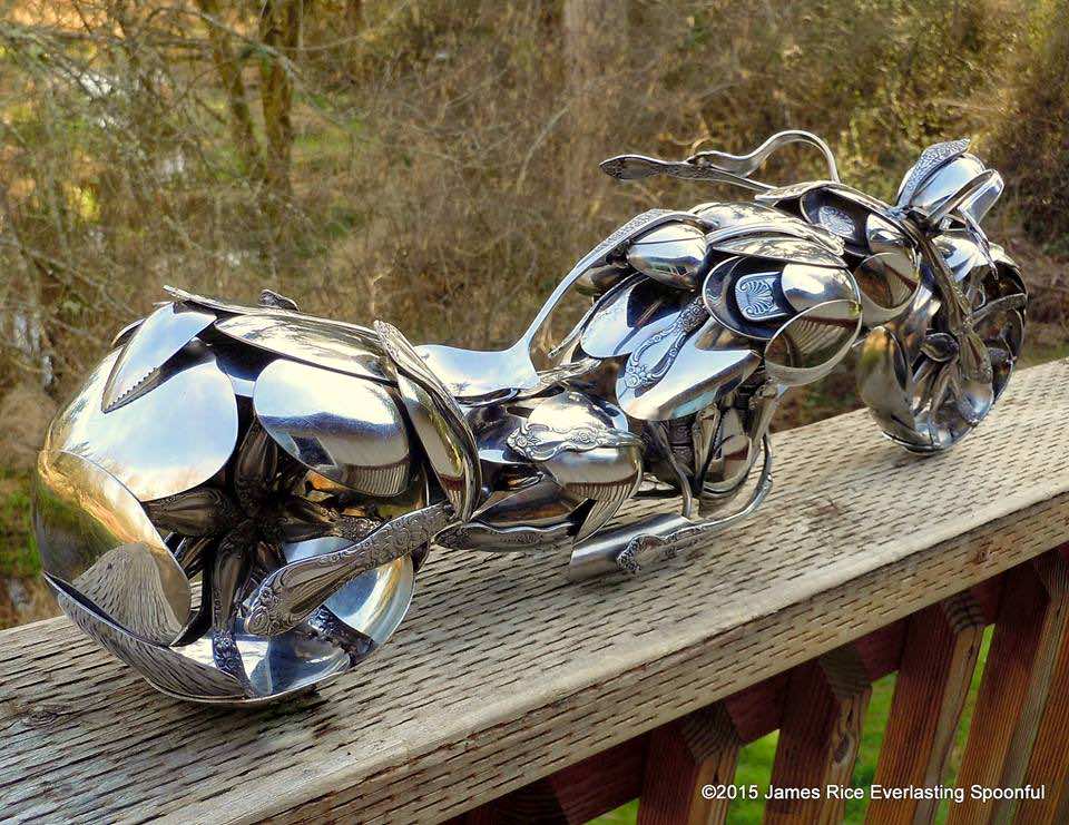 Bent Spoons And Art Join Together To Bring You These Motorcycle Sculptures 7