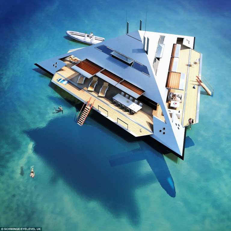 yacht that looks like a spaceship