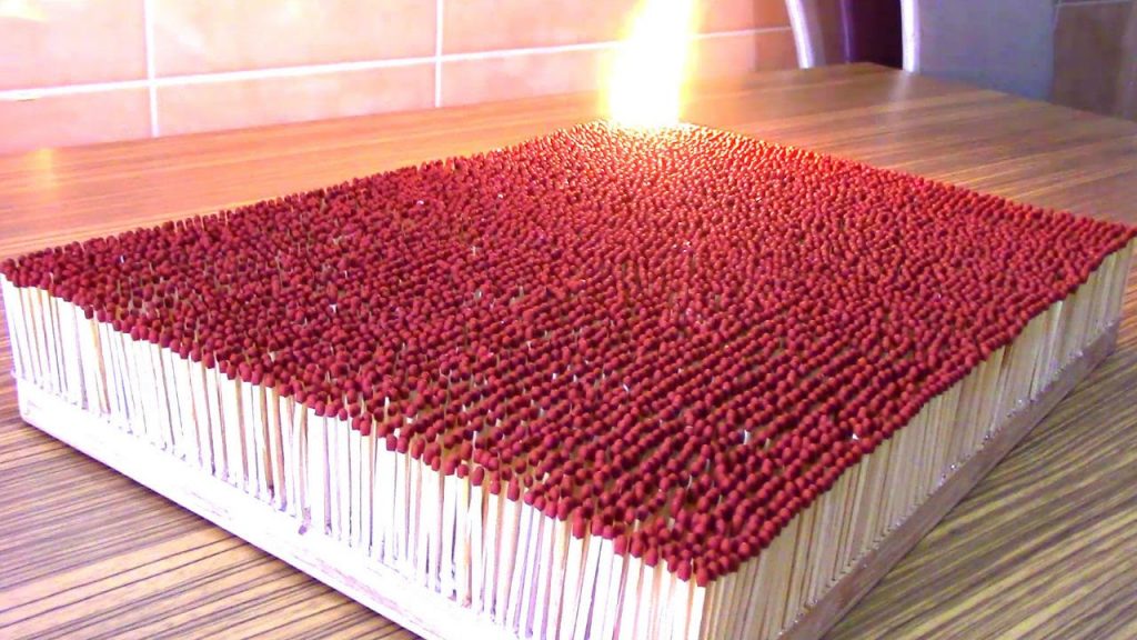 6000 matches burnt
