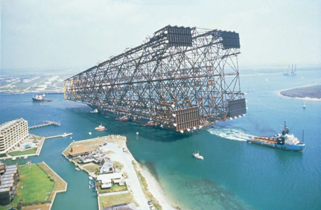 Towing An Oil Platform Out In The Sea Looks Amazing