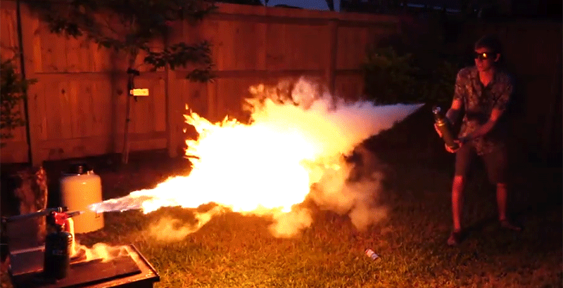 This Guy Found Out What Happens When A Flamethrower Is Blasted With a Freeze-Ray_Image 0