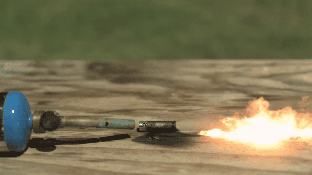 AA battery exploding