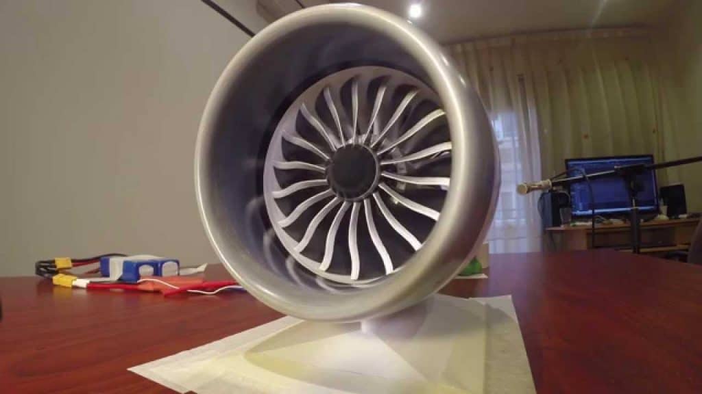 3D-Printed Model Of a B787 Jet Engine