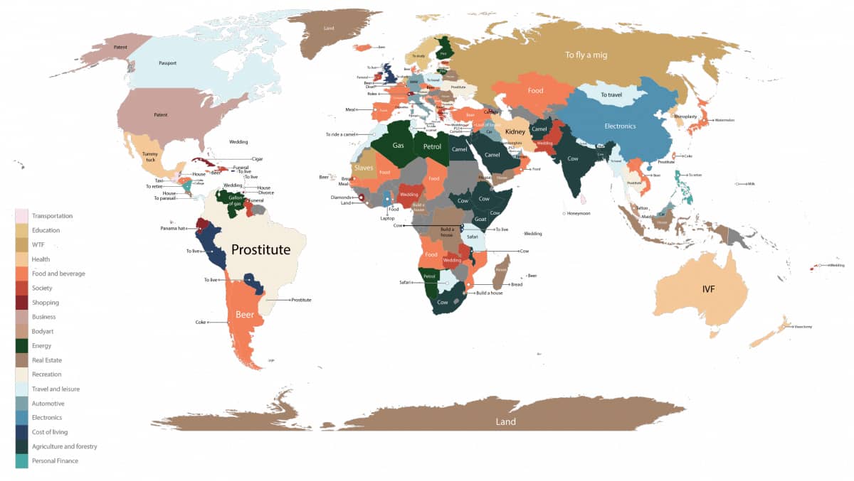 Map Of Googled Products In Every Country (1)