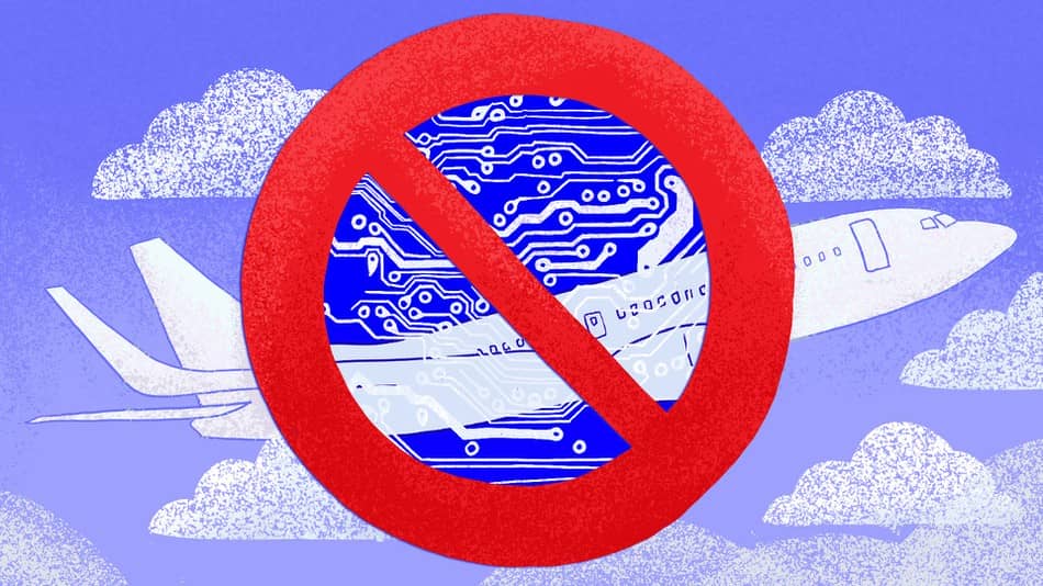 Plane laptop ban what to do