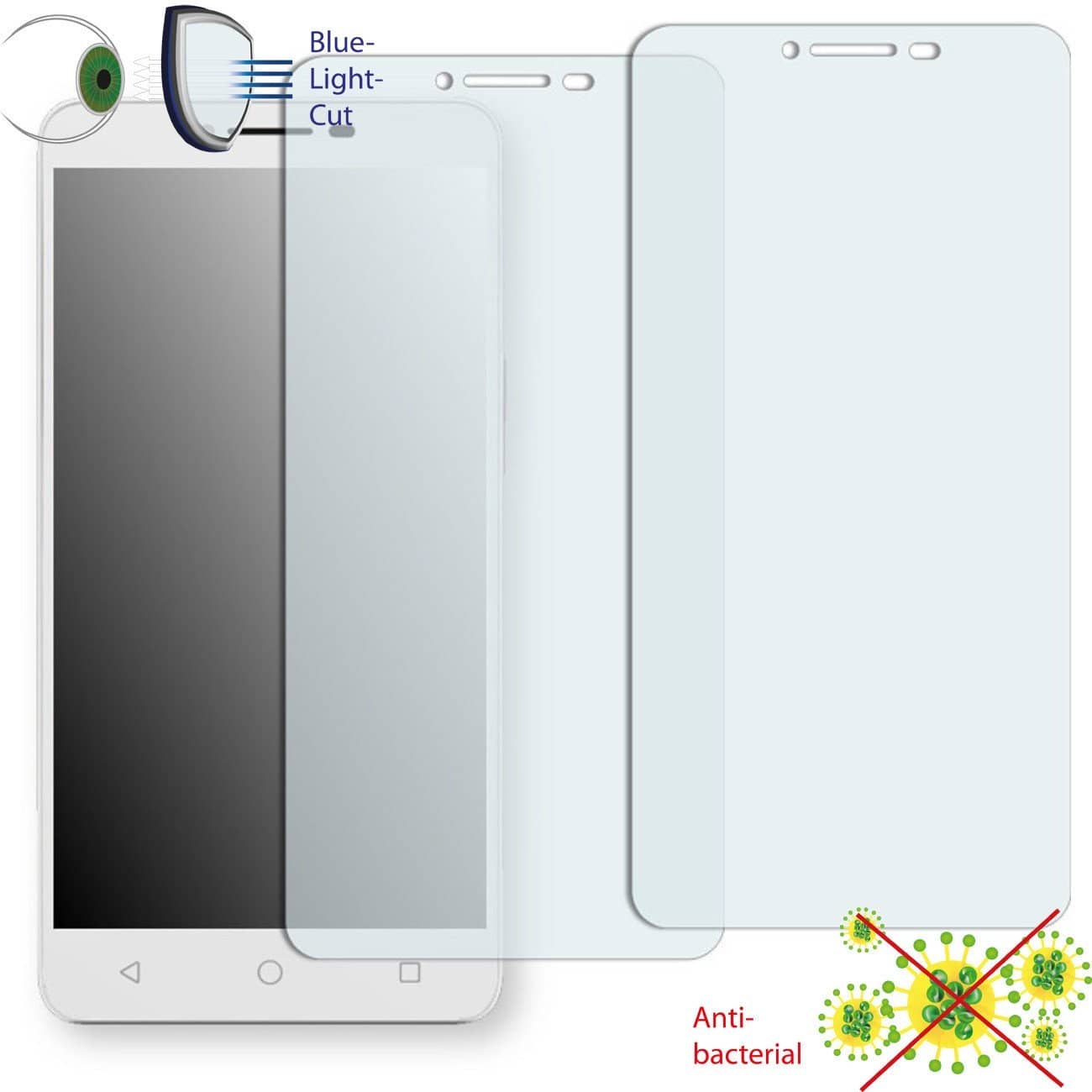 dipos I 6X Pellicola Protettiva Compatibile con Alcatel A3