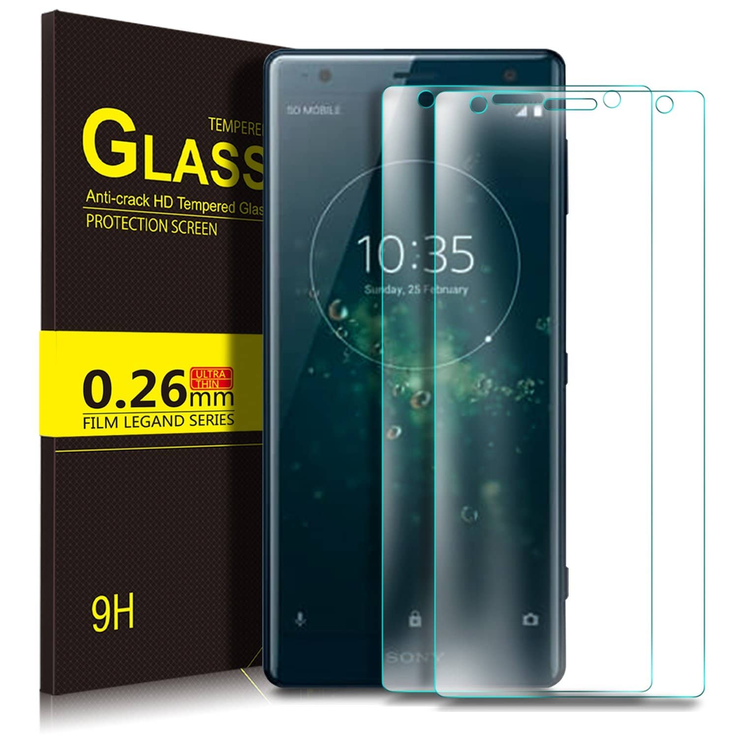 Protezione Per Schermo In Vetro Temperato Per Sony Xperia XZ2 - Anti Graffio, HD, 9H, Facile Applicazione - 3