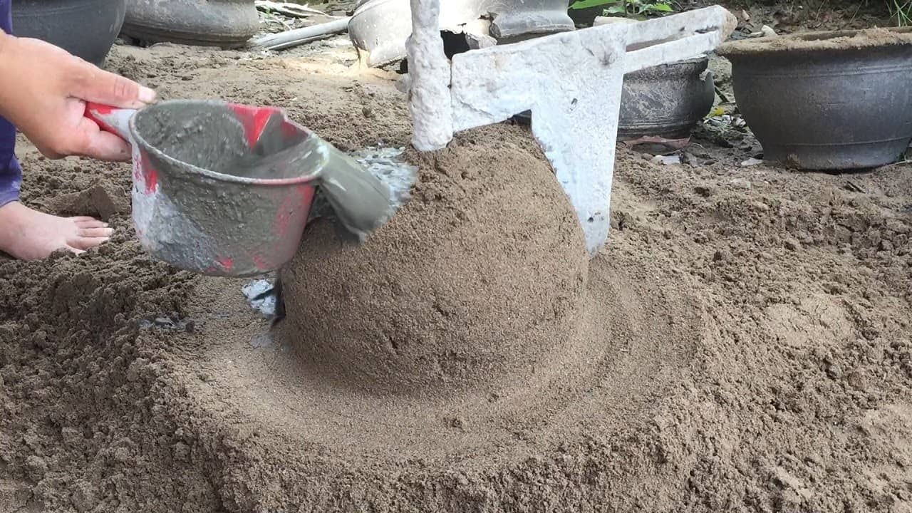 Guy Makes Wood Ash Cement Using Primitive Techniques