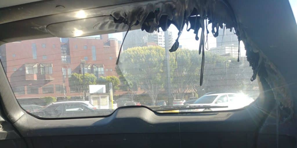 parabolic mirror in car