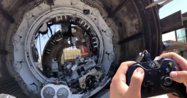 musk boring company tunnel digging machine controlled by xbox controller