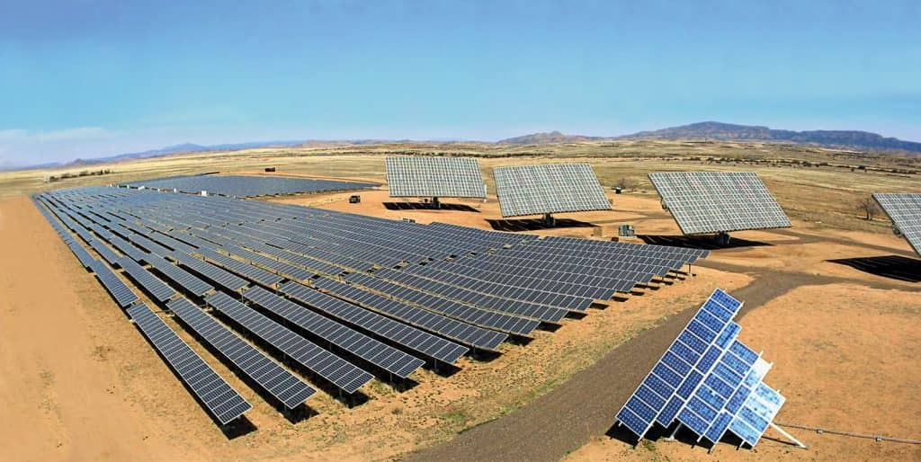 solar panels in sahara desert