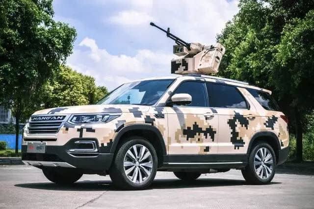 chinese SUV with machine gun