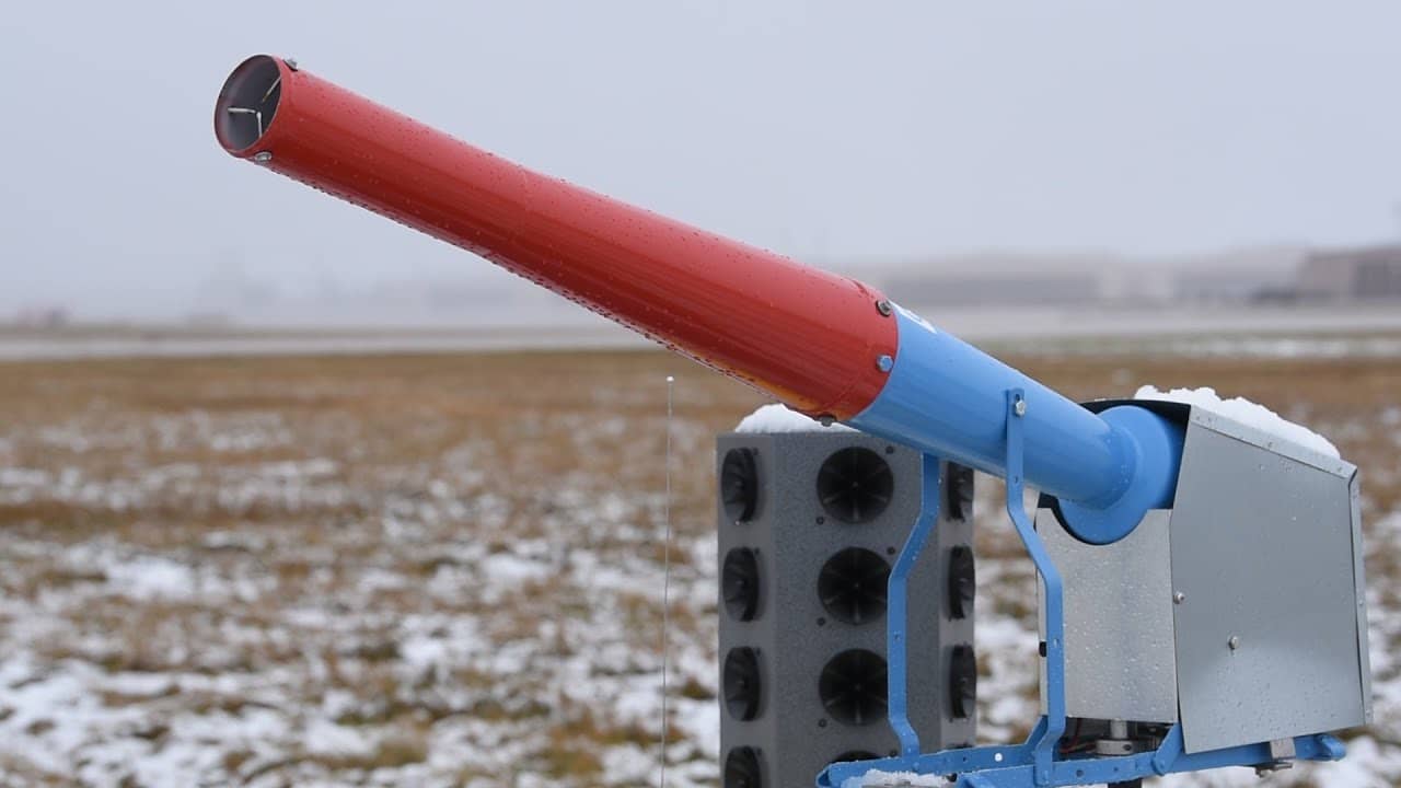 ellsworth air force base cannons to keep birds away
