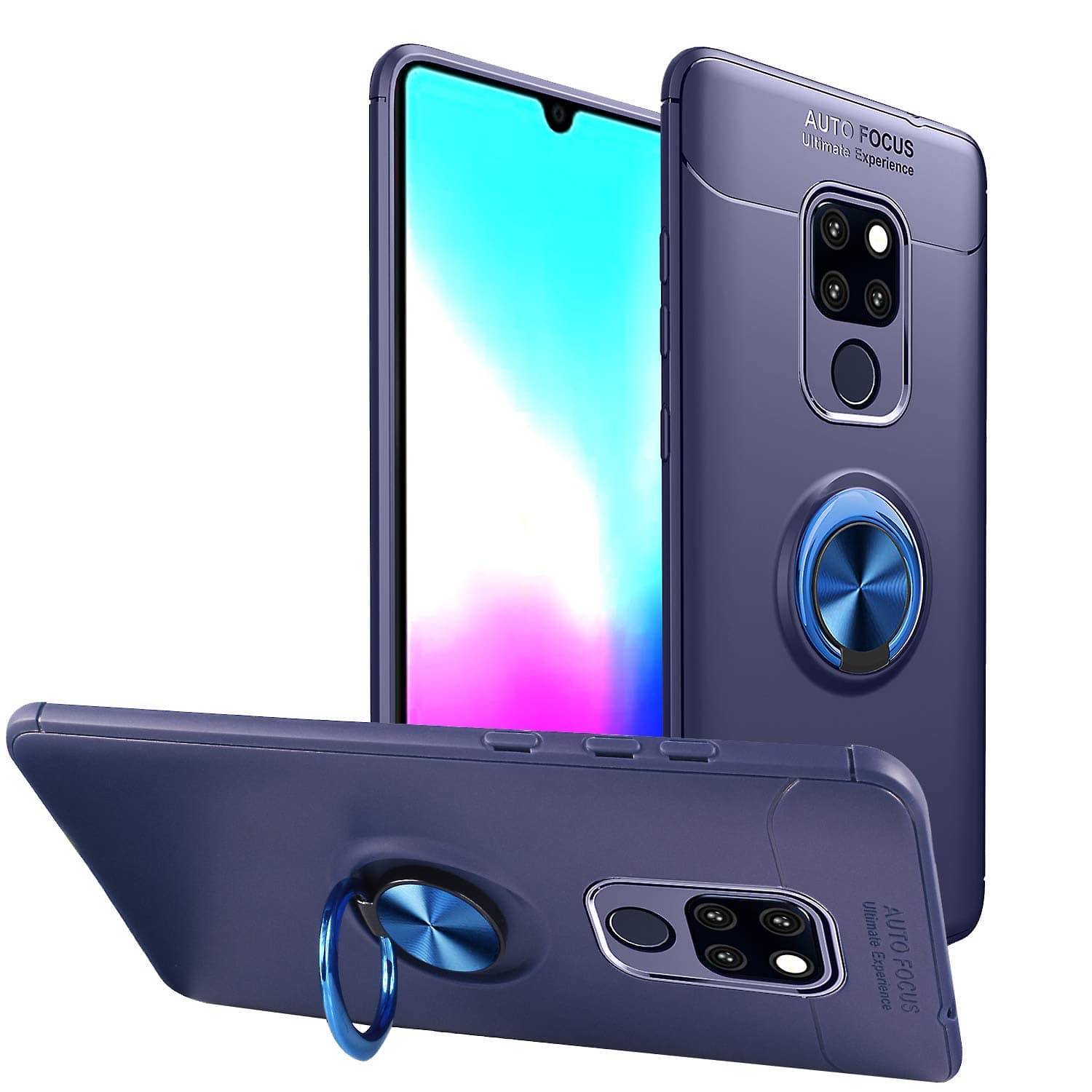 Moex Custodia A Tracolla Per Huawei Mate 20, Cover In Silicone Trasparente Con Cordino Regolabile Oro, Protezione 360° - 2