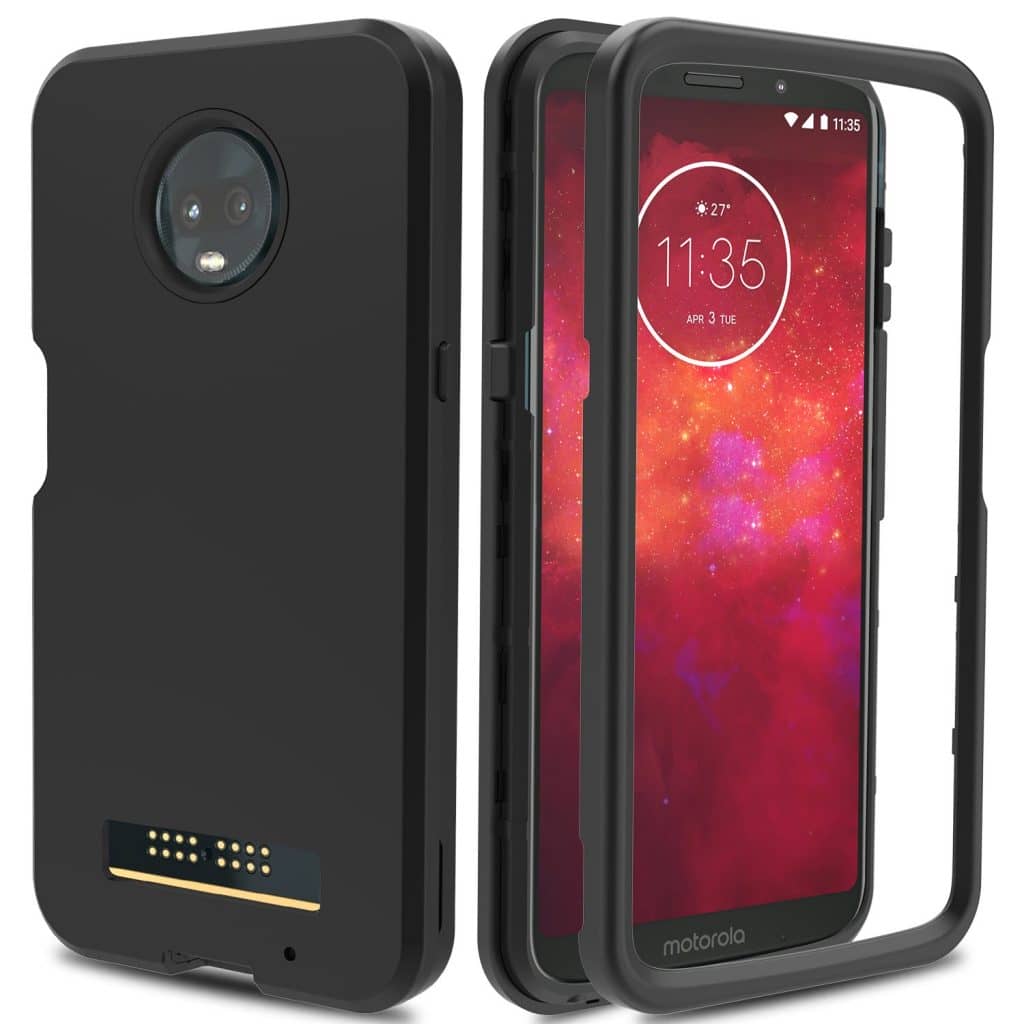 Étui Cuir Motorola Moto Z3 (2018) – Housse Clip Ceinture – Noir – DFVmobile