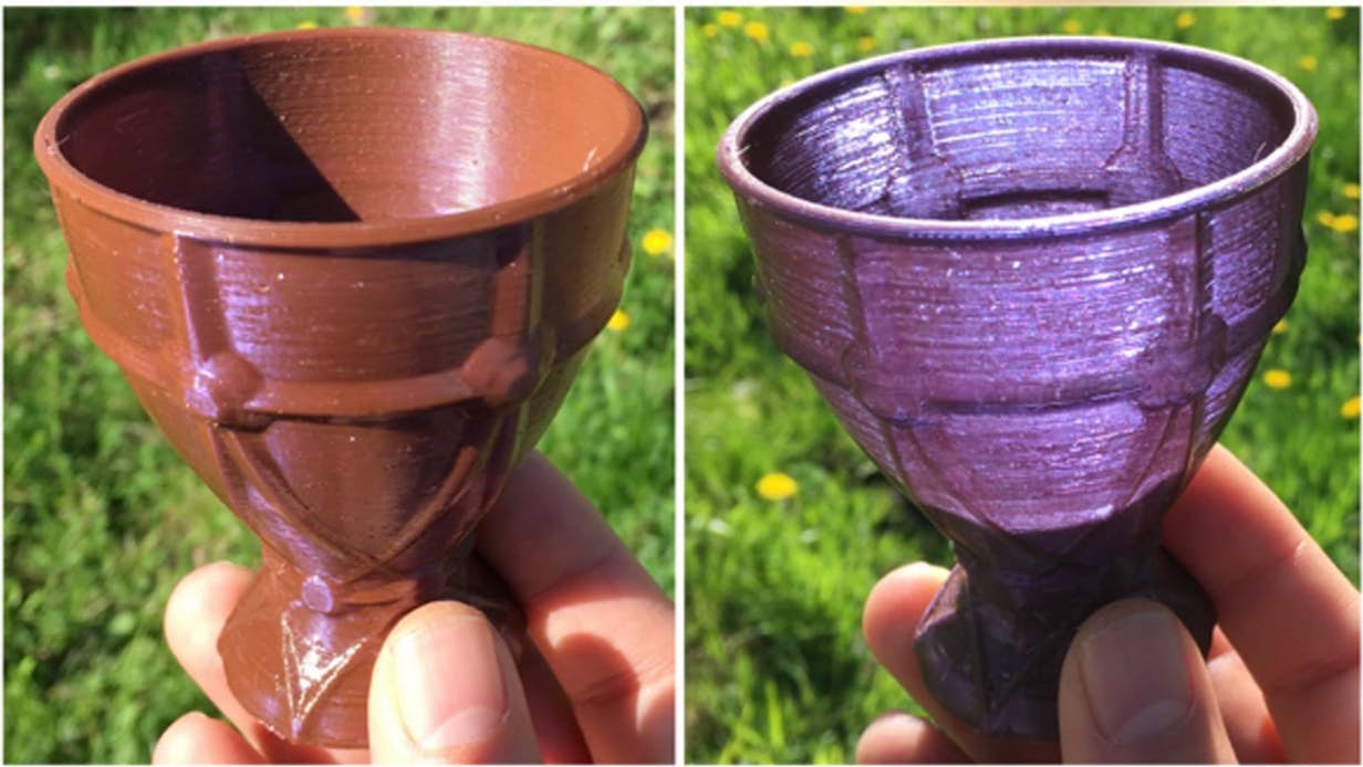 Dichroic 3D-Printing Material That Changes Color With Light Source