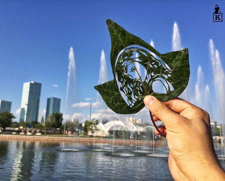 Kanat Nurtazin Uses The Art Of Leaf Cutting For Telling Stories!
