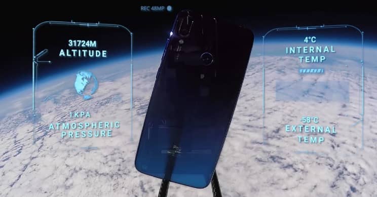 Redmi Note 7 Was Launched To Edge Of Space & Returned With Pictures