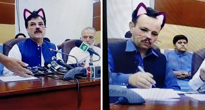 Cat Filter Left On During PTI’s Facebook Live Session