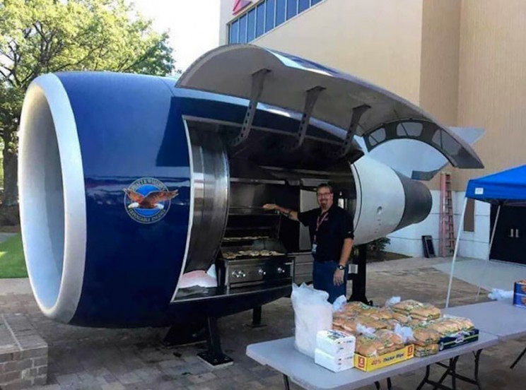 Delta’s TechOps Team Transformed A Jet Engine Into A BBQ Grill