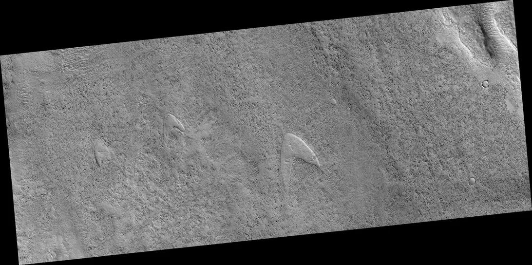 Mars Orbiter Took Pictures Of Star Trek Logo On Mars