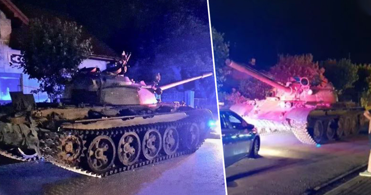 Drunk Driver Drove Soviet-Era T-55 Tank Into A Polish Town
