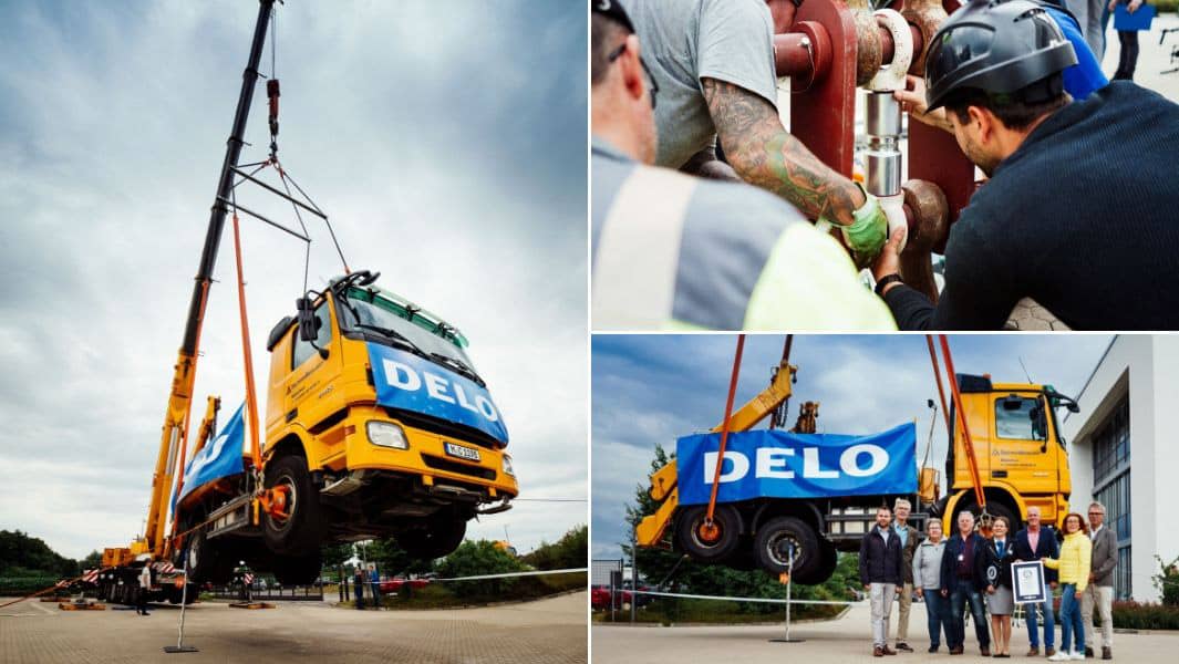 DELO Has Won The World’s Strongest Glue Record Using A 17-Ton Truck