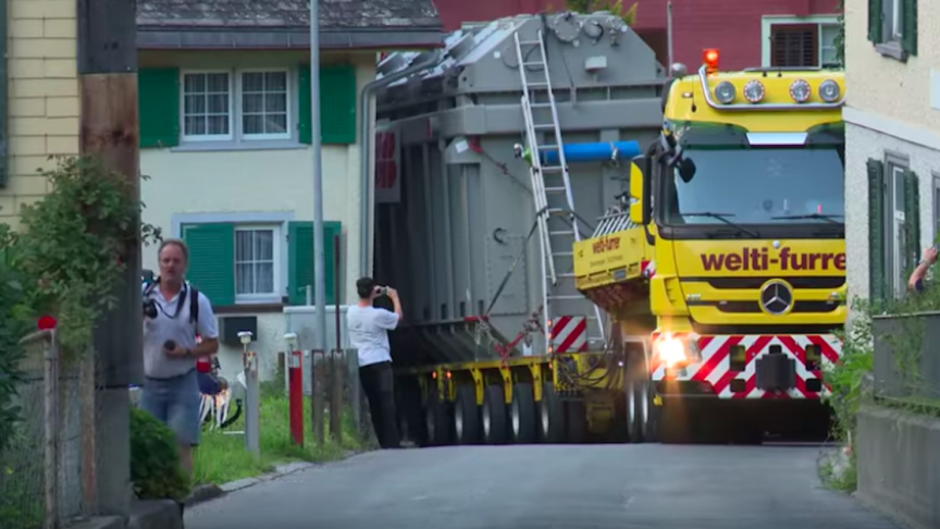 The Journey Of A 190-Ton Transformer From Germany to Switzerland