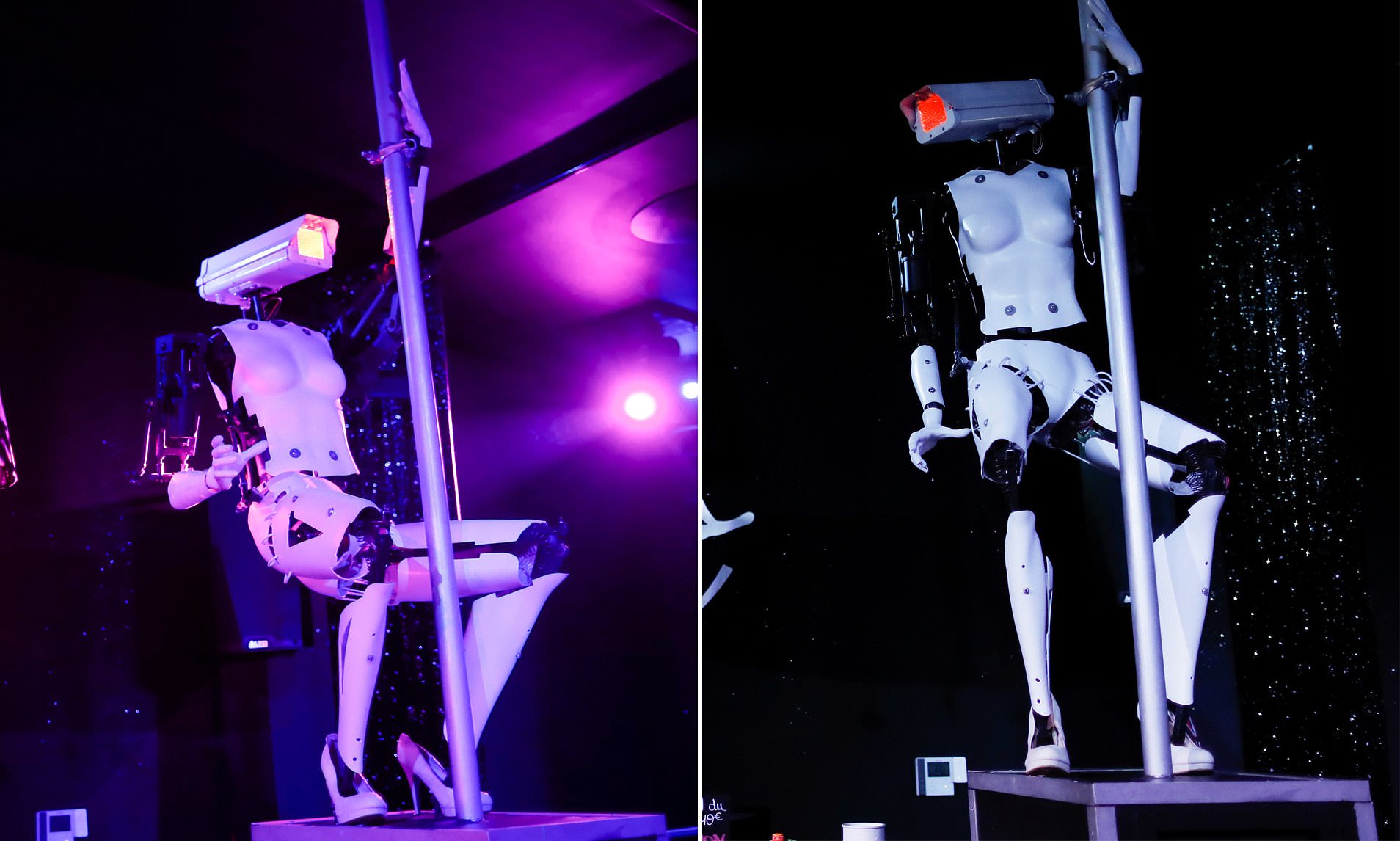 Robot Pole Dancers By Giles Walker Will Be Debuting At The SC-Club