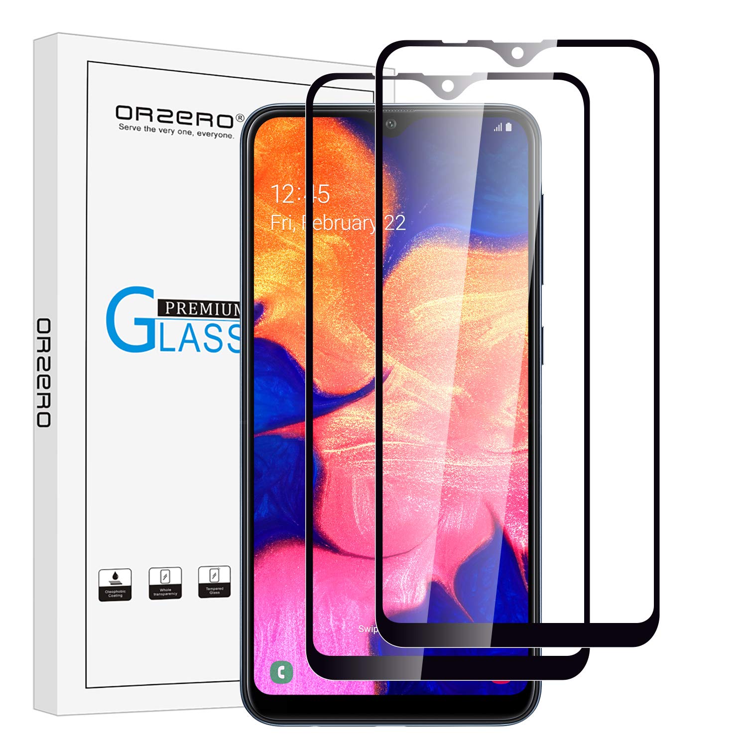 9H Hardness Anti Fingerprint 1 Pack CUSKING Screen Protector for Galaxy A10 Bubble Free Tempered Glass Screen Protector Film for Samsung Galaxy A10 