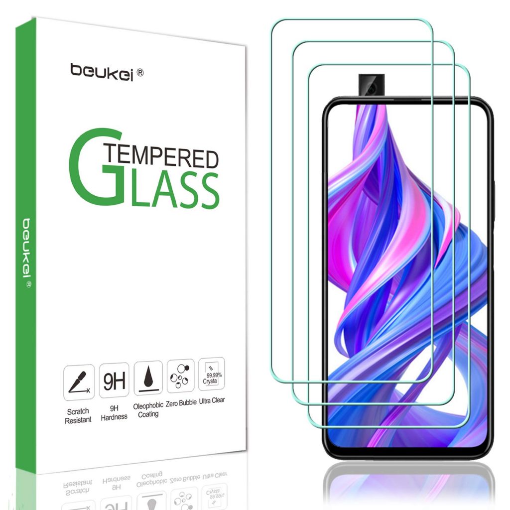 Bubble Free 99% Clarity Screen Protector Film for Huawei Y9 2019 Bear Village Huawei Y9 2019 Tempered Glass Screen Protector 2 Pack Easy Installation 