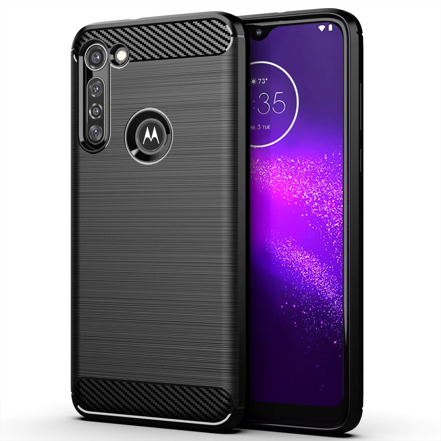 360 Full Cover Case for Motorola Moto G8 Power Lite Silicone 2-in-1 Glass 