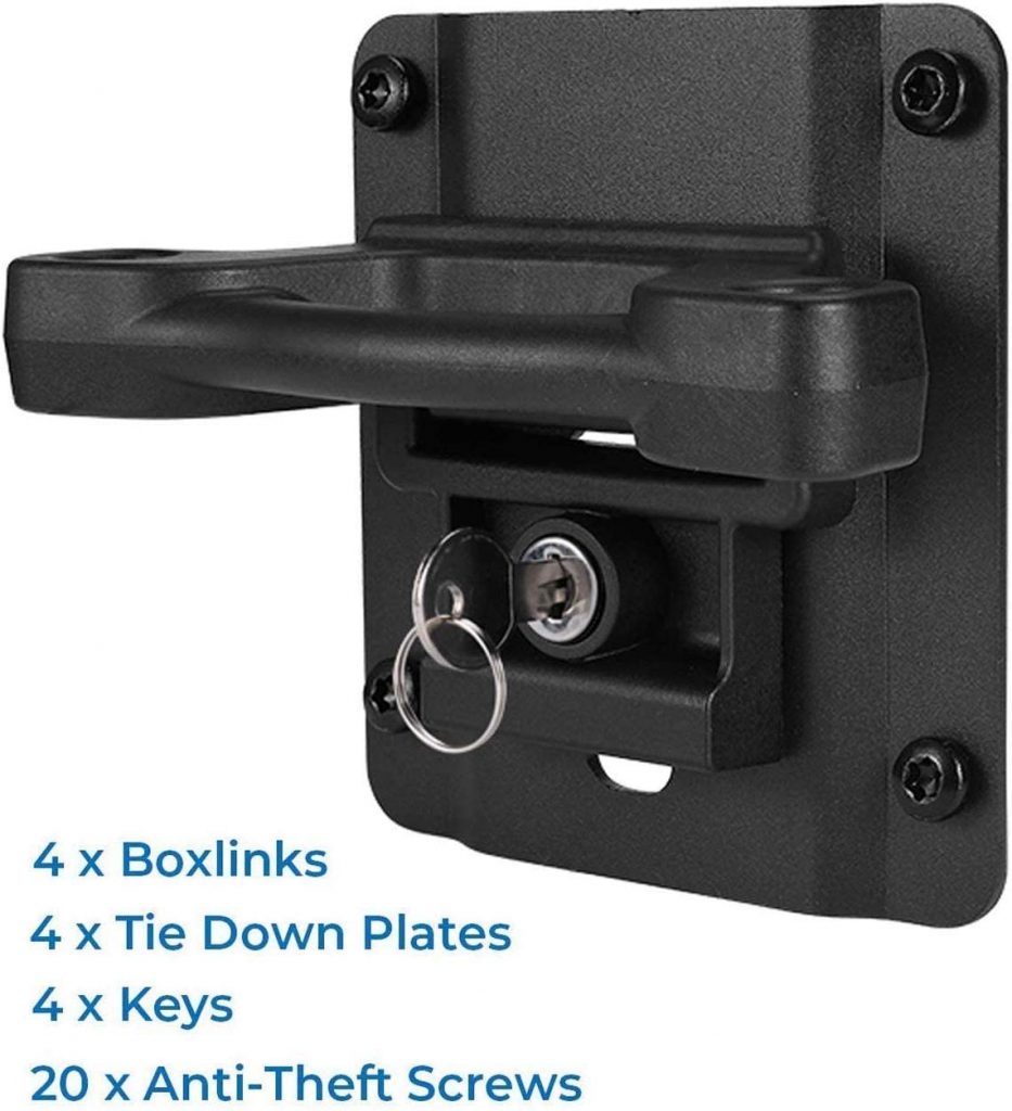 The Load is About 1000 Lbs Samhome Boxlink Tie Down Anchors for Ford 2015-2020 F150 F250 F350 Raptor with Anti-Theft Lock Buckle with Truck Tie Down Plates Brackets Anti-Theft Screws 