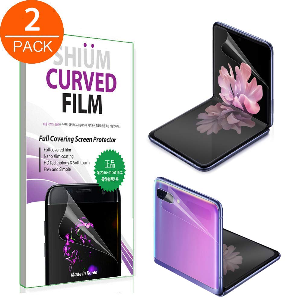 Front Matte + Back Fountains Show 6 Pack O-One TAINMORE Pro Soft Screen Protector Set for Samsung Galaxy Z Flip 