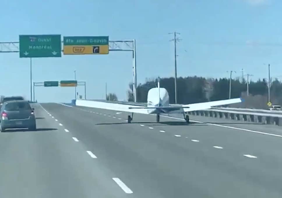 This Plane Makes An Emergency Landing On Highway In Canada