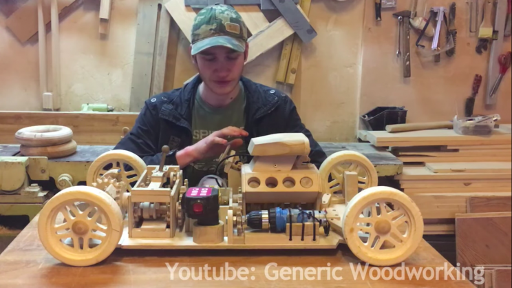 17-Year-Old Builds A Functional Wooden Car As A Physics Project