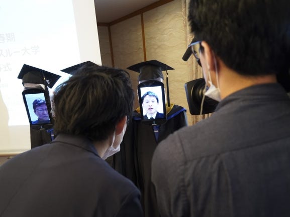 BBT University In Japan Held A Virtual Graduation Ceremony Using Robots