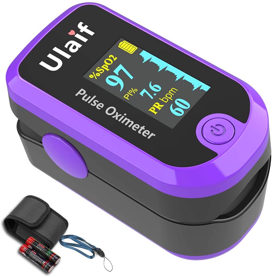 Metene Fingertip Pulse Oximeter with LED Display Blood Oxygen Saturation Monitor Pulse Rate and Spo2 Level 