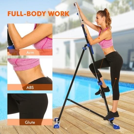 Aceshin Vertical Climber Steppers for Exercise Folding Climber Stepper Exercise Machine Whole Body Cardio Workout Training for Home
