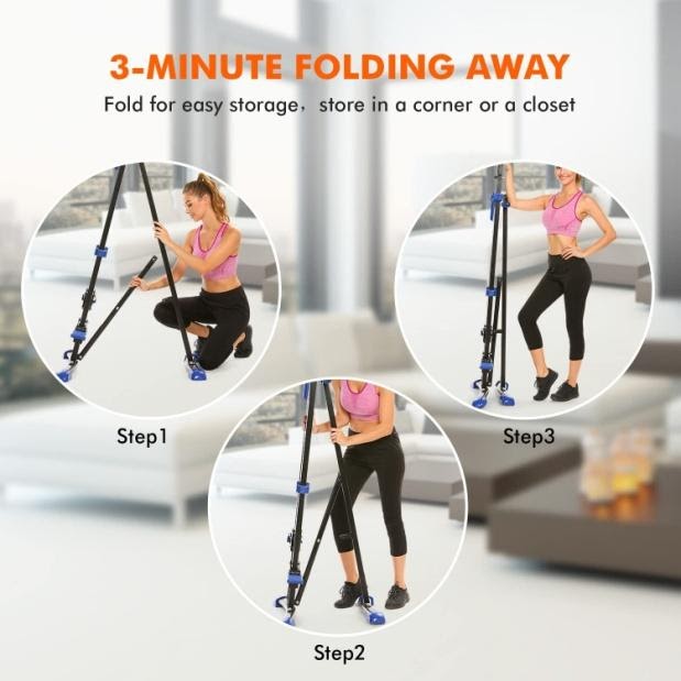 Aceshin Vertical Climber Steppers for Exercise Folding Climber Stepper Exercise Machine Whole Body Cardio Workout Training for Home