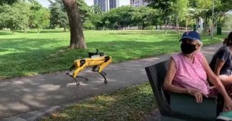 Spot By Boston Dynamics Is Implementing Social Distancing In Singapore